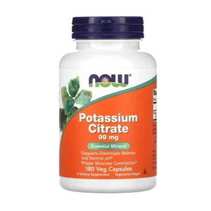 Citrato de potasio 99 mg (180 cápsulas) NOW Foods